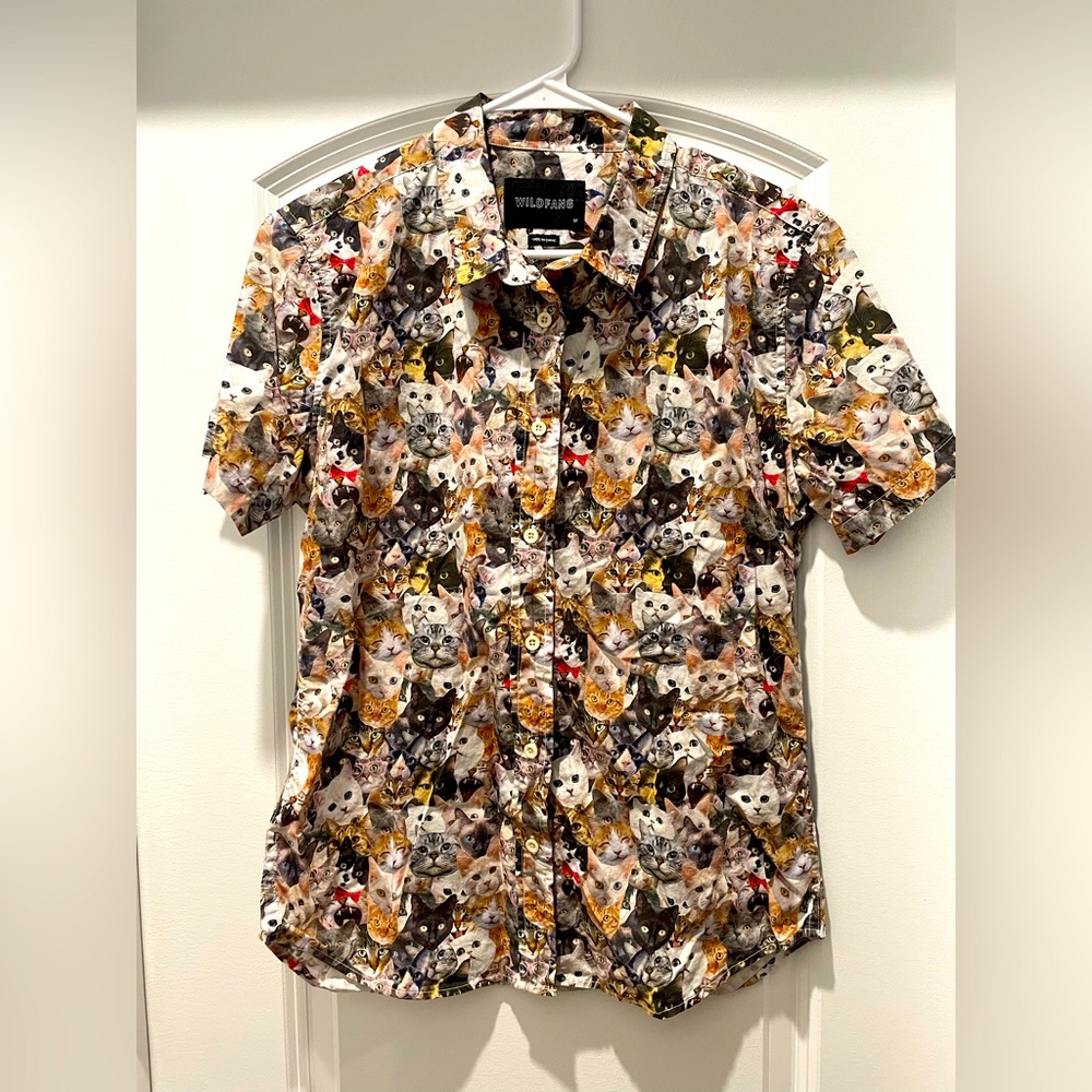 Wildfang Cat Button Down Size M
